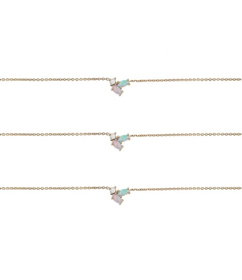  diamond cluster pendant claw set marquise opal  925 silver bracelets sets