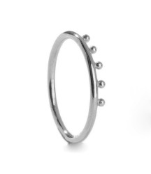 Daily wear one gram 14k gold vermeil jewellery minimalist dot silver ring 925