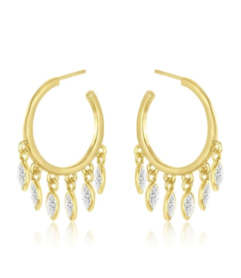  925 silver price per gram high quality hoop opal rainbow hoop tassels pave cubic zircon marquise earrings