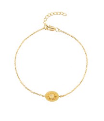 925 silver sun fashion jewelry gold medallion coin bracelet women